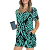 image:imagePOPYOUNG Pajama for Women Set Summer Pjs Lounge Shorts Sets Soft Sleepwear  2 Piece Outfits Womens Set Cooling pajamas with Pockets Lounge sets Casual for Daily Wear NightwearFloral Blue Green