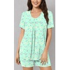 image:imagePOPYOUNG Pajama for Women Set Summer Pjs Lounge Shorts Sets Soft Sleepwear  2 Piece Outfits Womens Set Cooling pajamas with Pockets Lounge sets Casual for Daily Wear Nightwear3green Butterfly
