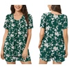 image:imagePOPYOUNG Pajama for Women Set Summer Pjs Lounge Shorts Sets Soft Sleepwear  2 Piece Outfits Womens Set Cooling pajamas with Pockets Lounge sets Casual for Daily Wear NightwearLittle Flower Gr