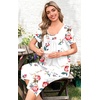 image:imagePOPYOUNG Pajamas for Women Set 2 Piece Summer Lounge Capri Pj Sleepwear  Womens Pajamas Sets Lounge Set Nightwear Comfy for Daily Wear Outfits with Pockets Cooling Pajamas Capri Set for Summer FallFloral White