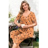 image:imagePOPYOUNG Pajamas for Women Set 2 Piece Summer Lounge Capri Pj Sleepwear  Womens Pajamas Sets Lounge Set Nightwear Comfy for Daily Wear Outfits with Pockets Cooling Pajamas Capri Set for Summer FallHalloween Orange
