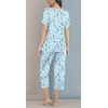 image:imagePOPYOUNG Pajamas for Women Set 2 Piece Summer Lounge Capri Pj Sleepwear  Womens Pajamas Sets Lounge Set Nightwear Comfy for Daily Wear Outfits with Pockets Cooling Pajamas Capri Set for Summer FallLighe Blue Sailboat