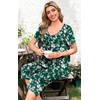 image:imagePOPYOUNG Pajamas for Women Set 2 Piece Summer Lounge Capri Pj Sleepwear  Womens Pajamas Sets Lounge Set Nightwear Comfy for Daily Wear Outfits with Pockets Cooling Pajamas Capri Set for Summer FallLittle Flower Gr