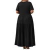 image:imagePOPYOUNG Plus Size Womens Maxi Dress Fall Outfits with Pockets  VNeck  Curvy Flowy Long Dress  Wedding Guest  Vacation Casual  Teacher Formal  Summer Beach1black