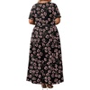 image:imagePOPYOUNG Plus Size Womens Maxi Dress Fall Outfits with Pockets  VNeck  Curvy Flowy Long Dress  Wedding Guest  Vacation Casual  Teacher Formal  Summer BeachGypsophila Black