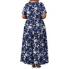 image:imagePOPYOUNG Plus Size Womens Maxi Dress Fall Outfits with Pockets  VNeck  Curvy Flowy Long Dress  Wedding Guest  Vacation Casual  Teacher Formal  Summer BeachWhite Little Flower