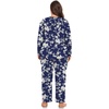 image:imagePOPYOUNG Plus Size Womens Pajama Set 2 Piece Fall Outfits Pjs  Ladies Pj Set  Winter Lounge  Casual Sleepwear  Side Pockets  Button DownWhite Flblue