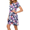 image:imagePOPYOUNG Womens Dress Fall Outfits Casual Midi Sundress  Teacher Homecoming  Beach Vacation  Wedding Guest  Maxi Tshirt DressColoful Flower