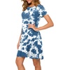 image:imagePOPYOUNG Womens Dress Fall Outfits Casual Midi Sundress  Teacher Homecoming  Beach Vacation  Wedding Guest  Maxi Tshirt DressCrewneck Dresscolorful Blue