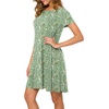 image:imagePOPYOUNG Womens Dress Fall Outfits Casual Midi Sundress  Teacher Homecoming  Beach Vacation  Wedding Guest  Maxi Tshirt DressCrewneckbramblinggreen