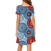 image:imagePOPYOUNG Womens Dress Fall Outfits Casual Midi Sundress  Teacher Homecoming  Beach Vacation  Wedding Guest  Maxi Tshirt DressFloral Mixed Blue