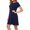 image:imagePOPYOUNG Womens Dress Fall Outfits Casual Midi Sundress  Teacher Homecoming  Beach Vacation  Wedding Guest  Maxi Tshirt DressNavy Blue