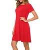 image:imagePOPYOUNG Womens Dress Fall Outfits Casual Midi Sundress  Teacher Homecoming  Beach Vacation  Wedding Guest  Maxi Tshirt DressRed