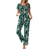 image:imagePOPYOUNG Womens Pajama Set 2 Piece Fall Pj Lounge Casual Outfits  Ladies Pjs  Cute night gowns  Summer Soft Sleepwear  Side Pockets  pijamas de mujerFloral Green