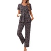 image:imagePOPYOUNG Womens Pajama Set 2 Piece Fall Pj Lounge Casual Outfits  Ladies Pjs  Cute night gowns  Summer Soft Sleepwear  Side Pockets  pijamas de mujerFloral Black