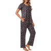 image:imagePOPYOUNG Womens Pajama Set 2 Piece Fall Pj Lounge Casual Outfits  Ladies Pjs  Cute night gowns  Summer Soft Sleepwear  Side Pockets  pijamas de mujerFloral Black