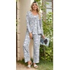 image:imagePOPYOUNG Womens Pajama Set 2 Pieces Fall Pjs Comfy Sleepwear with Pockets  Long Sleeve Top Long Pant Winter Pjs Ladies Pyjamas Lounge set for Daily Wear Nightwear Outfit TravelLight Grey Sailboata
