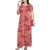 image:imagePOPYOUNG Womens Plus Size Maxi Dress Curvy Long Summer Outfits L5XL  Fall Casual  Oversized Midi Sundress  Vacation Beach  Wedding Guest  Homecoming  Side PocketsFcmolasses Red