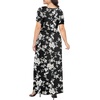 image:imagePOPYOUNG Womens Plus Size Maxi Dress Curvy Long Summer Outfits L5XL  Fall Casual  Oversized Midi Sundress  Vacation Beach  Wedding Guest  Homecoming  Side PocketsWhite Floral Black