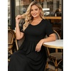 image:imagePOPYOUNG Womens Plus Size Maxi Dress Curvy Long Summer Outfits L5XL  Fall Casual  Oversized Midi Sundress  Vacation Beach  Wedding Guest  Homecoming  Side PocketsFcblacksmall Flower