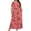 image:imagePOPYOUNG Womens Plus Size Maxi Dress Curvy Long Summer Outfits L5XL  Fall Casual  Oversized Midi Sundress  Vacation Beach  Wedding Guest  Homecoming  Side PocketsFcmolasses Red