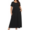 image:imagePOPYOUNG Womens Plus Size Maxi Dress Curvy Long Summer Outfits L5XL  Fall Casual  Oversized Midi Sundress  Vacation Beach  Wedding Guest  Homecoming  Side PocketsFcblack