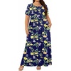 image:imagePOPYOUNG Womens Plus Size Maxi Dress Curvy Long Summer Outfits L5XL  Fall Casual  Oversized Midi Sundress  Vacation Beach  Wedding Guest  Homecoming  Side PocketsLily Dark Blue