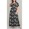 image:imagePOPYOUNG Womens Plus Size Maxi Dress Curvy Long Summer Outfits L5XL  Fall Casual  Oversized Midi Sundress  Vacation Beach  Wedding Guest  Homecoming  Side PocketsWhite Floral Black