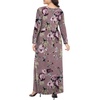image:imagePOPYOUNG Womens Plus Size Maxi Dresses Curvy Long Sleeve Fall Dress Outfits  Long Dress  Church  Casual  Maternity  Flowy  Loose Fit  Pockets Teacher  Winter Dress  VacationFloral Rose Red