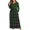 image:imagePOPYOUNG Womens Plus Size Maxi Dresses Curvy Long Sleeve Fall Dress Outfits  Long Dress  Church  Casual  Maternity  Flowy  Loose Fit  Pockets Teacher  Winter Dress  VacationYcblack Pattern Green