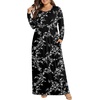 image:imagePOPYOUNG Womens Plus Size Maxi Dresses Curvy Long Sleeve Fall Dress Outfits  Long Dress  Church  Casual  Maternity  Flowy  Loose Fit  Pockets Teacher  Winter Dress  Vacation02white Carvings Black