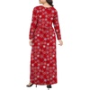 image:imagePOPYOUNG Womens Plus Size Maxi Dresses Curvy Long Sleeve Fall Dress Outfits  Long Dress  Church  Casual  Maternity  Flowy  Loose Fit  Pockets Teacher  Winter Dress  VacationChristmas Snow Red