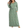 image:imagePOPYOUNG Womens Plus Size Maxi Dresses Curvy Long Sleeve Fall Dress Outfits  Long Dress  Church  Casual  Maternity  Flowy  Loose Fit  Pockets Teacher  Winter Dress  VacationGreen FloralMix