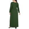 image:imagePOPYOUNG Womens Plus Size Maxi Dresses Curvy Long Sleeve Fall Dress Outfits  Long Dress  Church  Casual  Maternity  Flowy  Loose Fit  Pockets Teacher  Winter Dress  VacationArmy Green