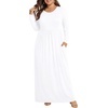 image:imagePOPYOUNG Womens Plus Size Maxi Dresses Curvy Long Sleeve Fall Dress Outfits  Long Dress  Church  Casual  Maternity  Flowy  Loose Fit  Pockets Teacher  Winter Dress  VacationWhite