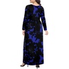image:imagePOPYOUNG Womens Plus Size Maxi Dresses Curvy Long Sleeve Fall Dress Outfits  Long Dress  Church  Casual  Maternity  Flowy  Loose Fit  Pockets Teacher  Winter Dress  Vacation5purple FlowerBlack