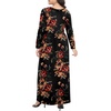 image:imagePOPYOUNG Womens Plus Size Maxi Dresses Curvy Long Sleeve Fall Dress Outfits  Long Dress  Church  Casual  Maternity  Flowy  Loose Fit  Pockets Teacher  Winter Dress  Vacation03brown Floral Black