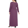 image:imagePOPYOUNG Womens Plus Size Maxi Dresses Curvy Long Sleeve Fall Dress Outfits  Long Dress  Church  Casual  Maternity  Flowy  Loose Fit  Pockets Teacher  Winter Dress  VacationPurple Red