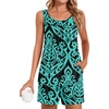 Floral Blue Green