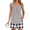 Grey + Black White Plaid 02
