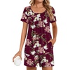 Floral Wine Red