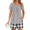Grey + Black White Plaid 02