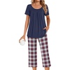 Navy + Red Blue Plaid