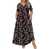 image:imagePOPYOUNG Plus Size Womens Maxi Dress Fall Outfits with Pockets  VNeck  Curvy Flowy Long Dress  Wedding Guest  Vacation Casual  Teacher Formal  Summer BeachGypsophila Black