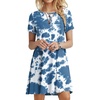 image:imagePOPYOUNG Womens Dress Fall Outfits Casual Midi Sundress  Teacher Homecoming  Beach Vacation  Wedding Guest  Maxi Tshirt DressCrewneck Dresscolorful Blue