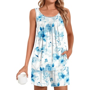 image:imagePOPYOUNG Pajama Set for Women Summer 2 Piece Lounge Shorts Sets Sleepwear  Womens Pajama Sets Cooling pijamas de mujer for Summer with Pockets Sleeveless Nightwear Outfits Pjs Shorts SetLight Blue Floral