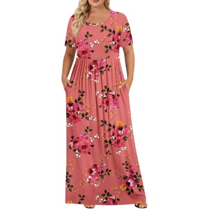 image:imagePOPYOUNG Womens Plus Size Maxi Dress Curvy Long Summer Outfits L5XL  Fall Casual  Oversized Midi Sundress  Vacation Beach  Wedding Guest  Homecoming  Side PocketsFcmolasses Red