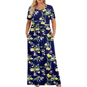 image:imagePOPYOUNG Womens Plus Size Maxi Dress Curvy Long Summer Outfits L5XL  Fall Casual  Oversized Midi Sundress  Vacation Beach  Wedding Guest  Homecoming  Side PocketsLily Dark Blue