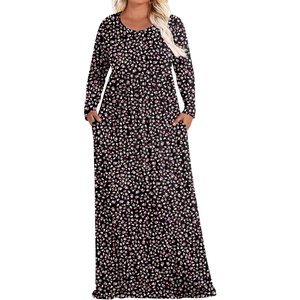 image:imagePOPYOUNG Womens Plus Size Maxi Dresses Curvy Long Sleeve Fall Dress Outfits  Long Dress  Church  Casual  Maternity  Flowy  Loose Fit  Pockets Teacher  Winter Dress  VacationLittle FloralBlack