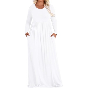 image:imagePOPYOUNG Womens Plus Size Maxi Dresses Curvy Long Sleeve Fall Dress Outfits  Long Dress  Church  Casual  Maternity  Flowy  Loose Fit  Pockets Teacher  Winter Dress  VacationWhite